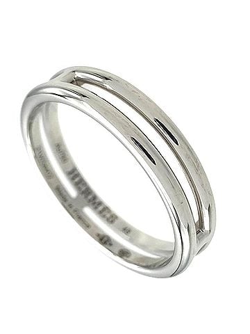 Hermès Hermes Ariane Ring, Size #48, 18KWG, 2.8g, White Gold, Approx. Women's (view 1)