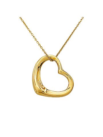Tiffany & Co. Tiffany &amp; Co. Elsa Peretti Open Heart Necklace, 18K Yellow Gold, 6.4g, Women's. (view 1)