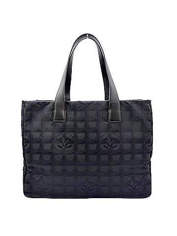 Chanel Chanel New Travel Line MM Tote Bag, Nylon, A15991, Black, Women's (view 1)