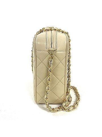 Chanel Chanel Matelassé Chain Shoulder Bag, Lambskin, Beige (view 2)