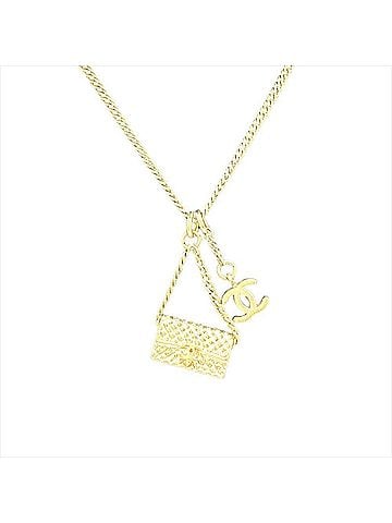 Chanel Chanel Matelassé Handbag Motif Necklace GPg Gold 05A Women's (view 1)