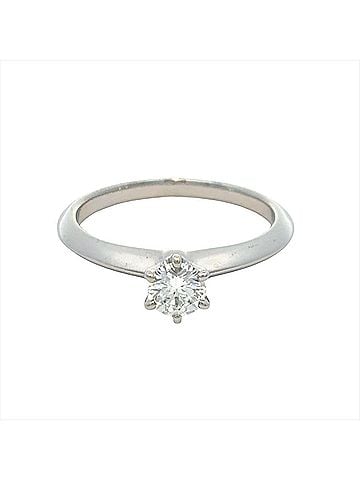 Tiffany & Co. Tiffany &amp; Co. Solitaire Ring, Diamond 0.3ct, Approx. 3.6g, Platinum 950, F VS1 Clarity, Women's. (view 2)