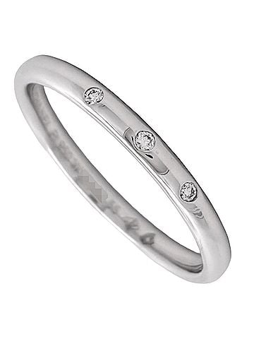 Chanel Chanel John Parisien 3-Diamond Ring, Size #55, Platinum 950, 3.3g, Women's. (view 1)