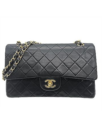 Chanel Chanel Matelassé 25 Chain Shoulder Bag, Lambskin, A01112, Black, Gold Hardware, Double Flap, Coco Mark (view 1)