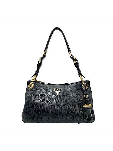 Prada Prada PRADA Logo One-Shoulder Shoulder Bag Leather Black (view 1)