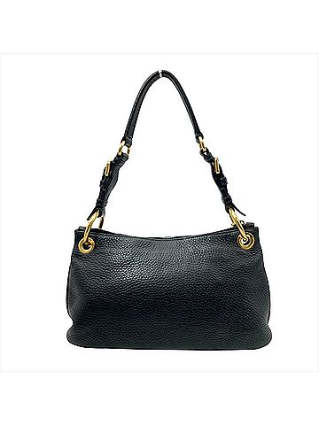 Prada Prada PRADA Logo One-Shoulder Shoulder Bag Leather Black (view 2)
