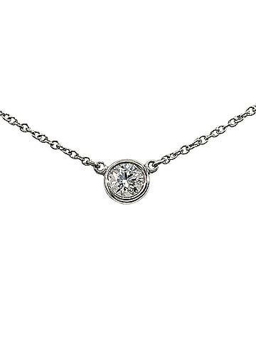 Tiffany & Co. Tiffany &amp; Co. Elsa Peretti By the Yard Necklace, 0.26ct Diamond, Pt950, 2.6g, H VVS1, 3EX, Platinum, Women's. (view 1)
