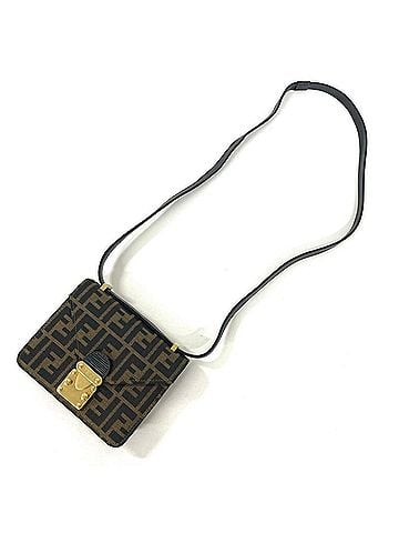 Fendi Fendi Zucca Mini Shoulder Bag, Canvas, Brown (view 1)