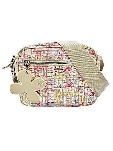 Chanel Chanel CHANEL Clover Charm Shoulder Bag, Canvas, Beige, Pink, Multicolor, Women's (view 1)
