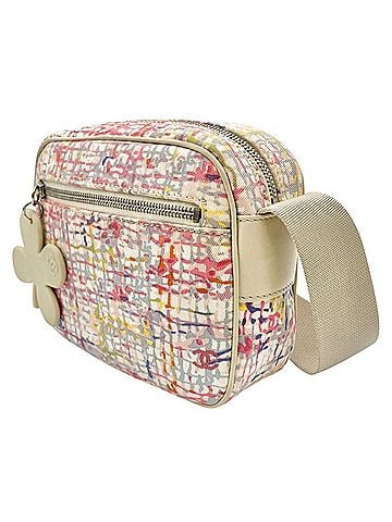 Chanel Chanel CHANEL Clover Charm Shoulder Bag, Canvas, Beige, Pink, Multicolor, Women's (view 2)