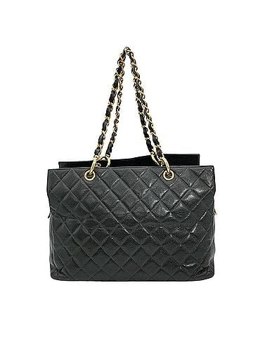 Chanel Chanel Matelassé Caviar Skin Chain Shoulder Bag, Black with Gold Hardware, Coco Mark, 7-digit serial number (series 7), Women's. (view 2)