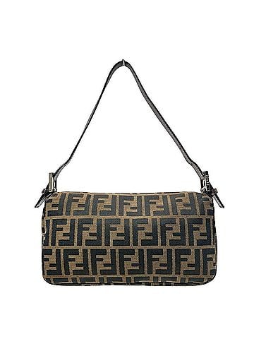 Fendi Fendi Zucca pattern Mamma Bucket shoulder bag, canvas, brown, silver hardware. (view 2)