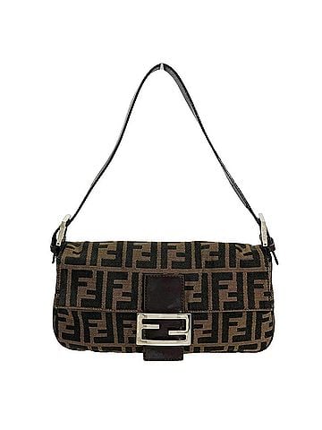 Fendi Fendi Mamma Bucket Shoulder Bag, Brown with Silver Hardware, Zucca Pattern, Women's (view 1)