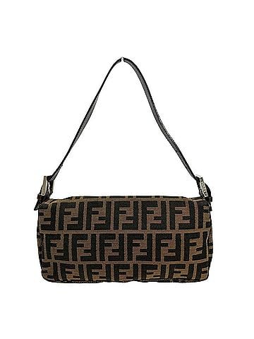 Fendi Fendi Mamma Bucket Shoulder Bag, Brown with Silver Hardware, Zucca Pattern, Women's (view 2)
