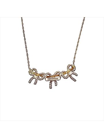 Tiffany & Co. Tiffany &amp; Co. Twist Triple Ribbon Necklace, SV925 (5.4g), 18K Silver and Gold Combination (view 2)