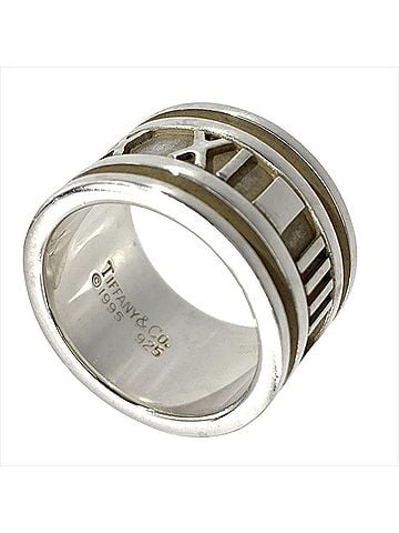 Tiffany & Co. Tiffany &amp; Co. Atlas Wide Ring, approximately 8.5g, made of sterling silver (SV925), for women. (view 1)