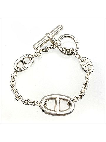 Hermès Hermes Chaine d'Ancre Farandole Bracelet, SV925, 25.3g, Silver, LG, Men's/Women's (view 2)
