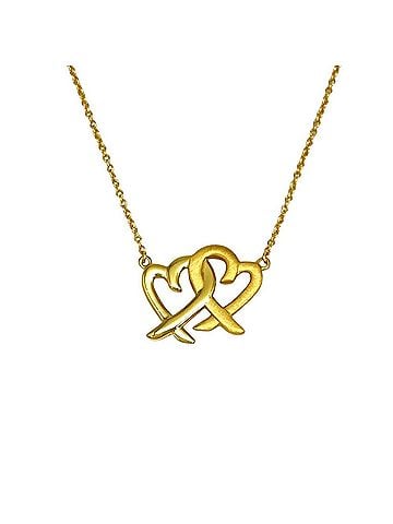 Tiffany & Co. Tiffany &amp; Co. Double Loving Heart Necklace, 18K Yellow Gold, 4.8g, Paloma Picasso, Women's. (view 1)