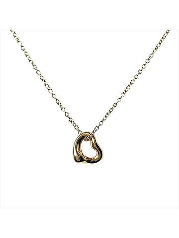 Tiffany & Co. Tiffany &amp; Co. Open Heart Necklace, 18K Pink Gold, 1.6g, Mini, Elsa Peretti, Women's. (view 2)