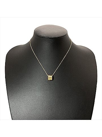 Gucci Gucci GG Logo Icon Ring Necklace, 18K Yellow Gold, 7.7g, Women's (view 2)