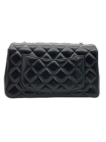 Chanel Chanel Mini Matelassé 20 Chain Shoulder Bag, Lambskin, A69900, Black with Gold Hardware, Women's (view 2)