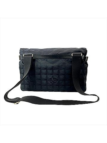 Chanel Chanel New Travel Shoulder Bag, Nylon, A29348, Black with Gold Hardware, Serial Number 10-series, Women's. (view 2)