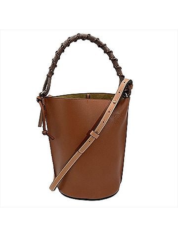 Loewe Loewe Gate Bucket Shoulder Bag, Calfskin, 329.56.Z85, Brown, Gold Hardware, Women's (view 1)