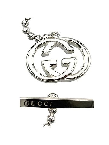 Gucci Gucci Interlocking G Ball Chain Necklace 0309J 8055 SV925 21.7g Silver Men's Women's (view 1)