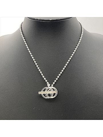 Gucci Gucci Interlocking G Ball Chain Necklace 0309J 8055 SV925 21.7g Silver Men's Women's (view 2)