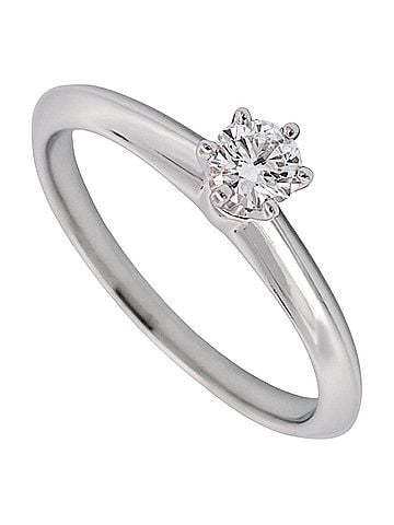 Tiffany & Co. Tiffany &amp; Co. Solitaire Ring, Diamond 0.18ct, Approx. Pt950 Platinum, 3.5g, Women's Ring (view 1)