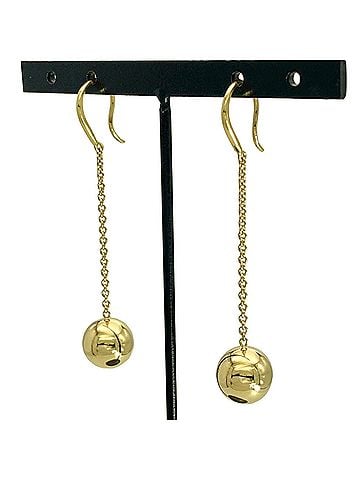 Tiffany & Co. Tiffany &amp; Co. Hardware Ball Earrings, 18K Yellow Gold, 4.8g, Women's. (view 2)