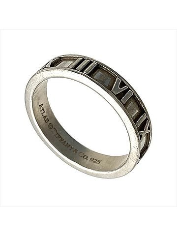 Tiffany & Co. Tiffany &amp; Co. Atlas Ring, approximately 1cm in size, made of SV925 sterling silver, weighing 2.9g. Suitable for both men and women. (view 1)