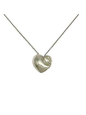 Tiffany & Co. Tiffany &amp; Co. Fold Heart Necklace, SV925, 5.3g, Silver, Women's. (view 1)