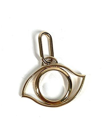 Hermès HERMES Curiosité Eye Charm Necklace Pendant - Metal Top Men's &amp; Women's Gold (view 1)