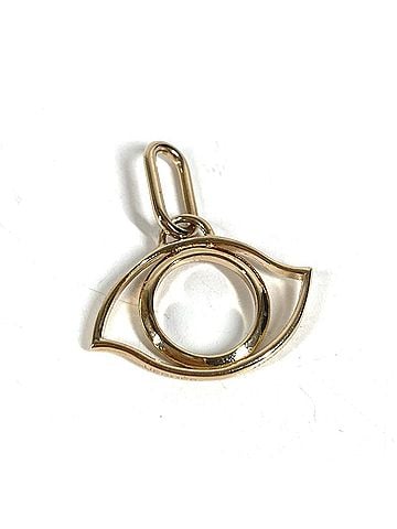 Hermès HERMES Curiosité Eye Charm Necklace Pendant - Metal Top Men's &amp; Women's Gold (view 2)