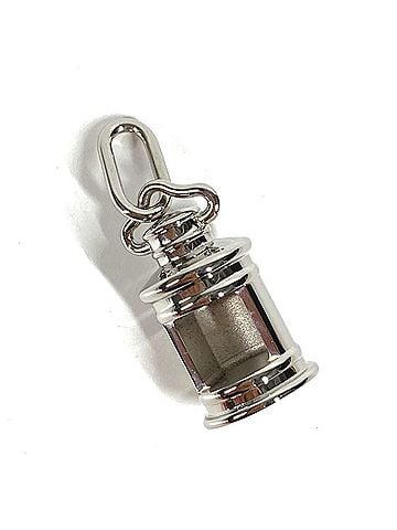 Hermès HERMES Lanterne PM Pendant Top Only - Chain Necklace Metal Men's &amp; Women's Silver (view 2)