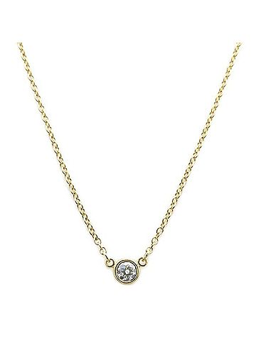 Tiffany & Co. TIFFANY&amp;Co. Tiffany &amp; Co. By the Yard Necklace, 1P Diamond, Elsa Peretti Design, 18K Yellow Gold, Women's, 295725 (view 1)