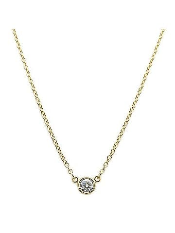 Tiffany & Co. TIFFANY&amp;Co. Tiffany &amp; Co. By the Yard Necklace, 1P Diamond, Elsa Peretti Design, 18K Yellow Gold, Women's, 295725 (view 2)