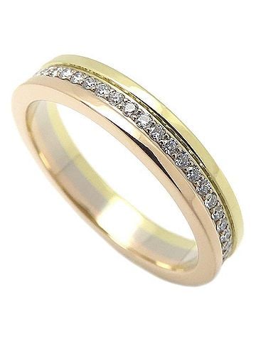 Cartier CARTIER Vendome Ring, Diamond, Size #51, 18K Three-Color Gold, Women's, Item Number 295661 (view 2)