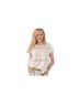 Sundance White Short Sleeve Blouse Size M - photo 1