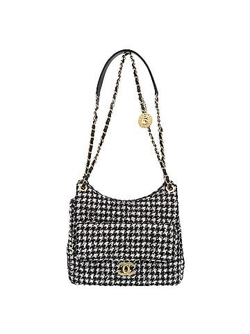 Chanel Chanel Coco Mark Hobo Bag AS4322 Tweed Black Shoulder Random Plate Gold Hardware White 1131CHANEL (view 1)