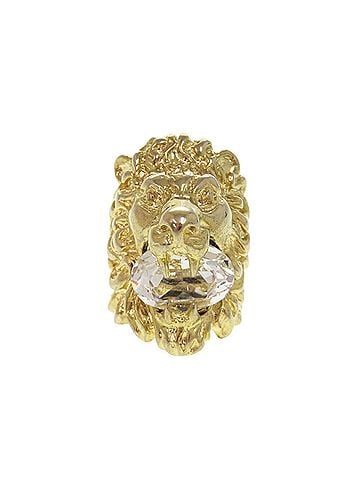 Gucci Gucci Lion Head Metal Stone #10 Gold Ring 1504GUCCI (view 1)