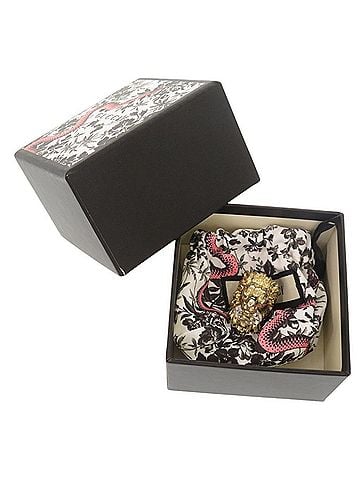 Gucci Gucci Lion Head Metal Stone #10 Gold Ring 1504GUCCI (view 2)