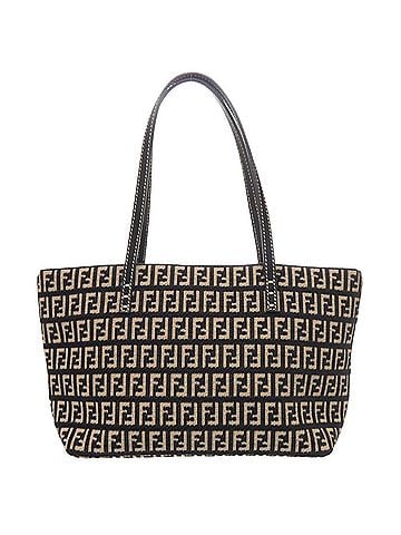 Fendi Fendi Zucca pattern canvas black handbag, black, 1175FENDI (view 1)