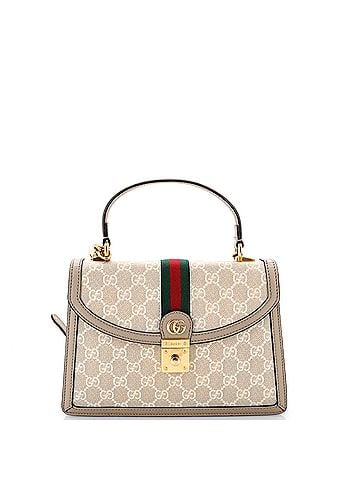 Gucci Ophidia Flap Top Handle Bag GG Coated Canvas Small (view 1)