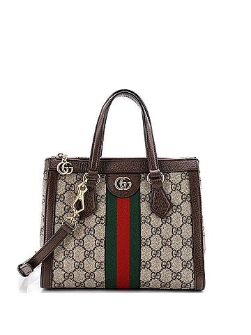 Gucci Ophidia Top Handle Tote GG Coated Canvas Small (view 1)