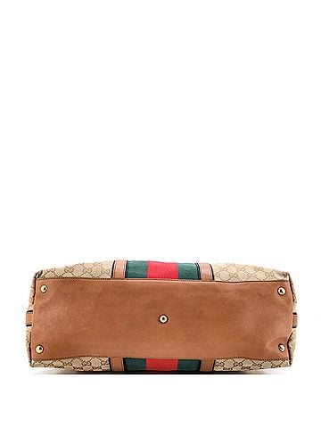 Gucci Rania Convertible Top Handle Bag Web GG Canvas Medium (view 2)