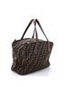 Fendi 100% Canvas Plain Brown Double Zip Tote Zucca Canvas Medium One size - photo 3