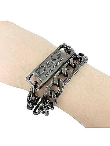 Dolce & Gabbana DOLCE&amp;GABBANA Dolce &amp; Gabbana Bracelet, Plated Metallic Silver, Men's Women's (view 2)