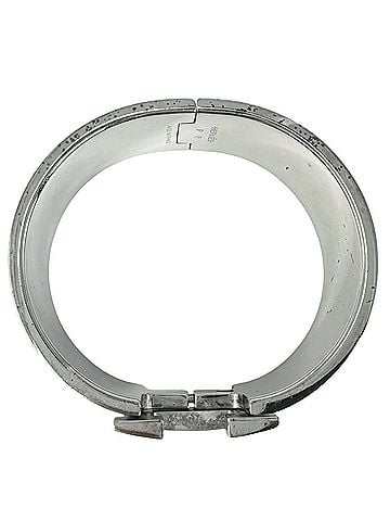 Hermès HERMES Clic Clac H Bangle, Enamel Plated, Navy Silver, Women's (view 2)